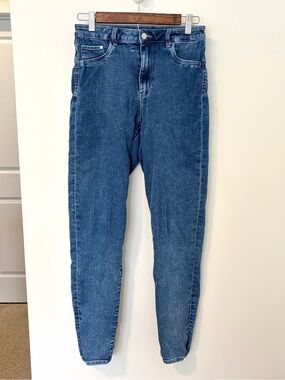 H&M Women's Dark Blue High-Rise Denim Jeggings Size 27